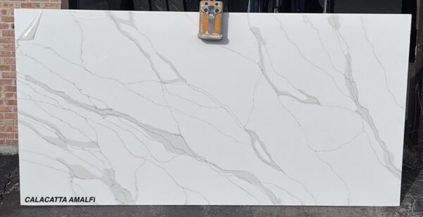 Calacatta Almafi Gold ,Gray ,White (128x64 56.88 Avg sq.ft slab size)  United - Image 3