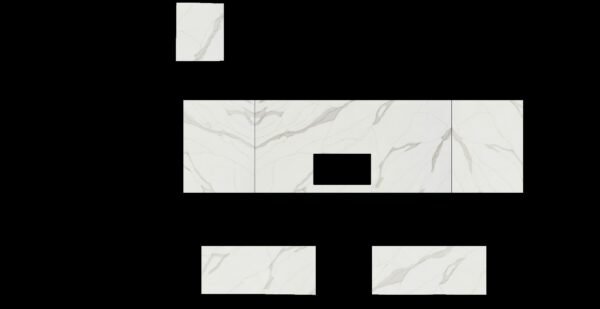 Calacatta Almafi Gold ,Gray ,White (128x64 56.88 Avg sq.ft slab size)  United - Image 9