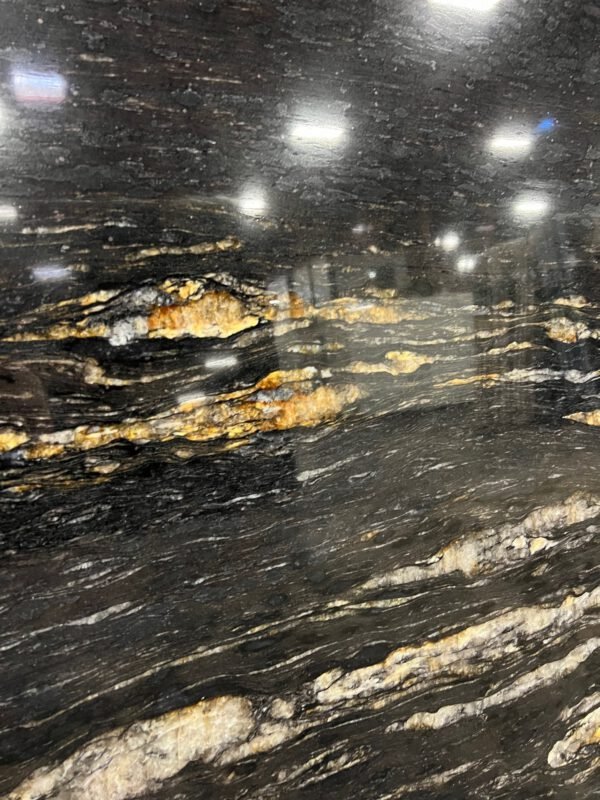 Amber Black /Titanium  (130x74 Avg 67 sq.ft )Polished /Leahered M&F