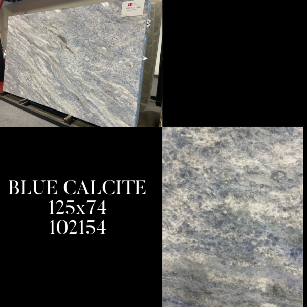 BLUE CALCITE (125x74  Avg 64.20 sq.ft slab size)SSC