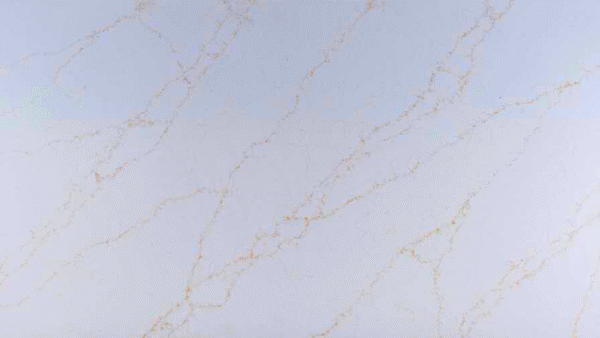 Golden Bianca (128x64 Avg 56.88 sq.ft slab size) White Back round Golden Veins *Cosmos