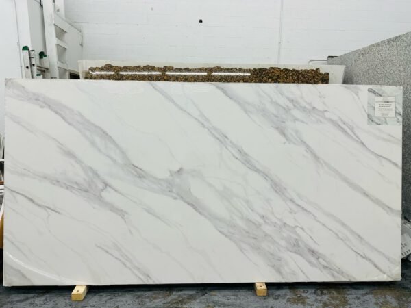 Calacatta  Jasmine (127x64 Avg sq.ft 56.44)$54 / Jumbo (138x79 Avg sq.ft 75.70) $70 Builder Stone