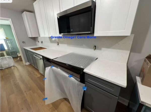 Carerra Morro white materail   Quartz  (min job 20 sf) - Image 6