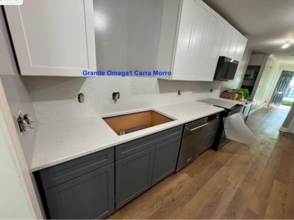 Carerra Morro white materail   Quartz  (min job 20 sf) - Image 7