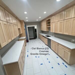 Ciel Bianca  CQ verey white & gray vaiens (Jumbo 139x80 Avg 72.22 sq.ft slab size) Cosmos