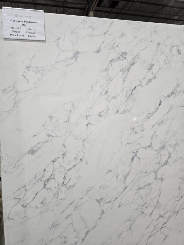 Statuario Piedmont MQ (Jumbo 139x80 Avg 77.22 sq.ft slab size) Easy Stone - Image 2