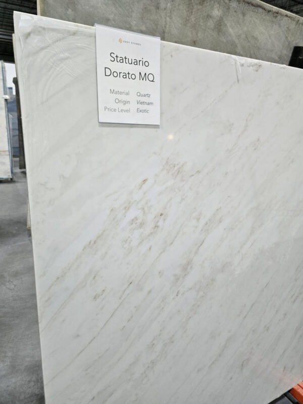 Statuario Dorato MQ (126x64 Avg 56 sq.ft slab size) Easy Stone