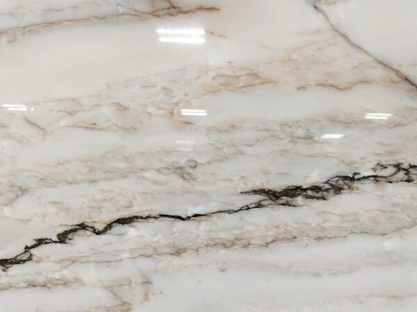 White Pearl (115x76 Avg 60.70 sq.ft slab size) Easy Stone