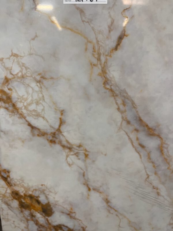 A )  Calacatta Aura full-body printed quartz (127x63 Avg 55.56 sq.ft slab size)  United - Image 3