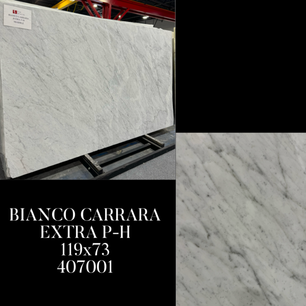 Bianco Carrara Extra (119x63 Avg 52.06 sqft) SSC