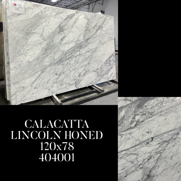 Calacatta Lincoln Honed (120x78Avg 65 sqft )SSC