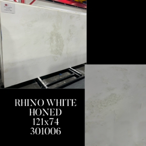 Rhino White Honed (hard marble) (12x74 Avg 62.18 sqft) SSC