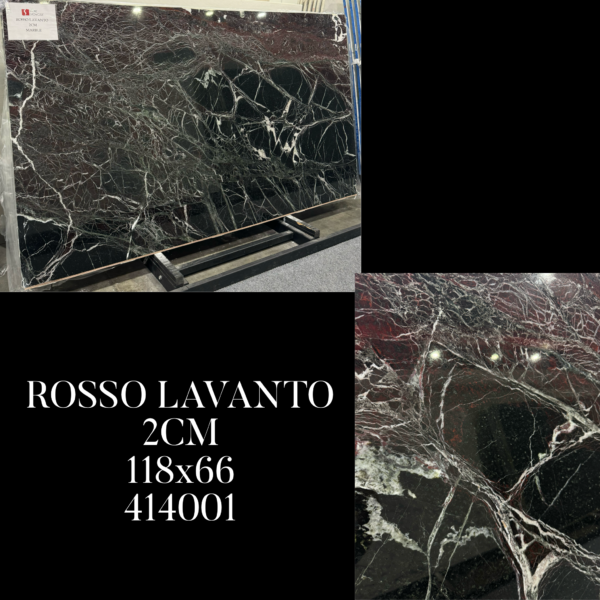 Rosso Lavanto 2CM 2CM  (118x66Avg 62.27 sqft) SSC