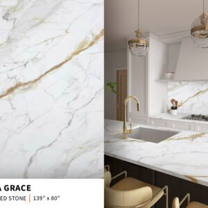 Calcatta Grace Printed Quartz (139x80 Avg 72.22 sqft)  Best Cheer Stone