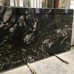 Black Titanium-Polished / Leather (130x75 Avg 67.70 sqft) JR Granite